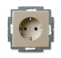 Розетка Schuko Basic 55 16А 250В винт. клеммы шампань ABB 2CKA002011A6146