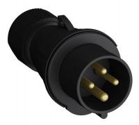 Вилка кабельная Easy&Safe 316EP6B 16А 3P+E IP44 6ч черн. ABB 2CMA103584R1000