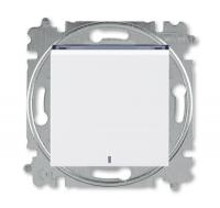 Выключатель 1-кл. СП Levit IP20 с подсветкой бел./дым. черн. ABB 2CHH590146A6062
