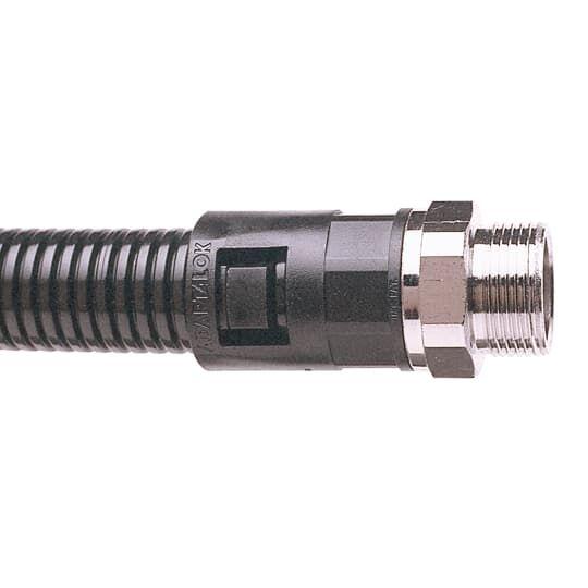 Фитинг AL прямой поворот. пласт.+метал d42 PG36 черн. (уп.2шт) ABB 7TCA296000R1144