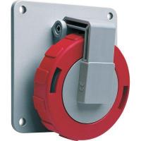 Розетка панельная 432RAU6W 32А 3P+N+E с угловым фланцем IP67 ABB 2CMA166982R1000