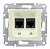 Механизм розетки комп. 2-м СП Sedna RJ45 CAT.5E беж. SchE SDN4600147