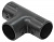 Тройник открывающийся TI25G черн. ИЭК CTA10D-TIG25-K02-025