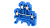 1103380001 Клемма проходная двухуровневая синяя KU2D4-BLUE