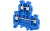 1103390001 Клемма проходная двухуровневая синяя KUDD4N-BLUE