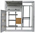 Корпус метал. 1010х950х100 IP31 без клем. блока ЩЭ-6 SchE 30714DEK