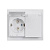 Розетка Double Schuko Impressivo 16А 250В в сборе с заземл. зажимные клеммы IP44 бел. ABB 2TKA000954G1
