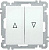 Механизм выключателя жалюзи 2-кл. СП Bolero 10А IP20 ВС10-1-5-Б бел. ИЭК EVB25-K01-10