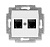 Розетка информационная Levit двойная 2хRJ45 кат. 6 бел. ABB 2CHH296118A6003
