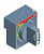 Рукоятка поворотная на выкл. RHD T1-T2-T3 STAND. DIRECT ABB 1SDA051381R1