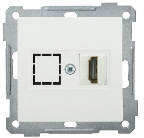 Механизм розетки СП HDMI BOLERO РHDMI-0-Б бел. ИЭК EHB10-K01