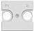 Накладка для TV-R розетки 2мод. Zenit шампань ABB 2CLA225080N1901