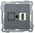 Механизм розетки СП HDMI BOLERO РHDMI-0-Б антрацит ИЭК EHB10-K95