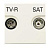 Розетка TV-R-SAT Zenit проходная с накладкой серебристый ABB 2CLA225180N1301