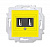 Устройство зарядное USB двойн. Levit желт. ABB 2CHH290040A6064