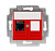 Розетка информационная Levit RJ45 кат. 6 и заглушка красн. ABB 2CHH296117A6065
