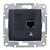 Розетка компьютерная 1-м СП Sedna RJ45 CAT.5E графит SchE SDN4300170
