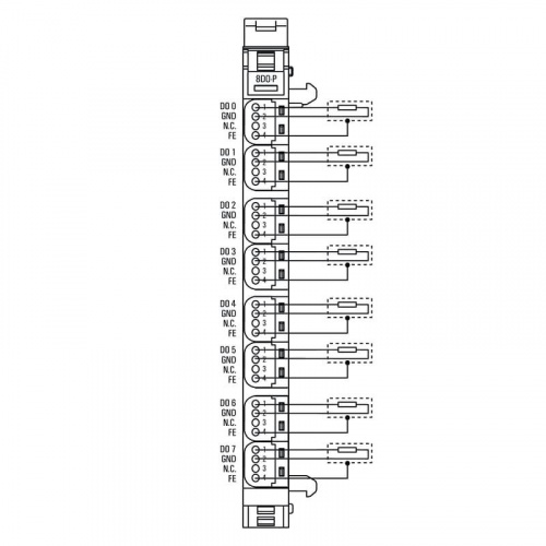 Штекерный соединитель печат UR20-8DO-P-2W-HD 1509830000
