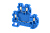 1202020001 Клемма проходная двухуровневая синяя TQ2.5-2T-BLUE